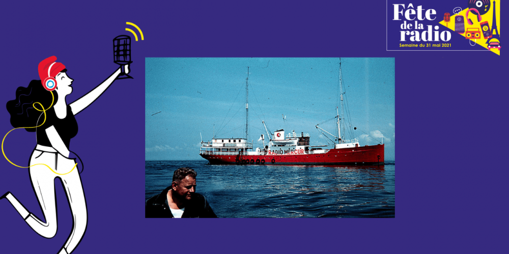 1958 – Début de la première radio pirate offshore au large du Danemark.